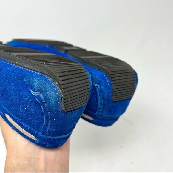 𝅺VERA Wang Premium Label Royal Blue Suede Driving Moccasin Size 6/36 - Picture 14 of 14